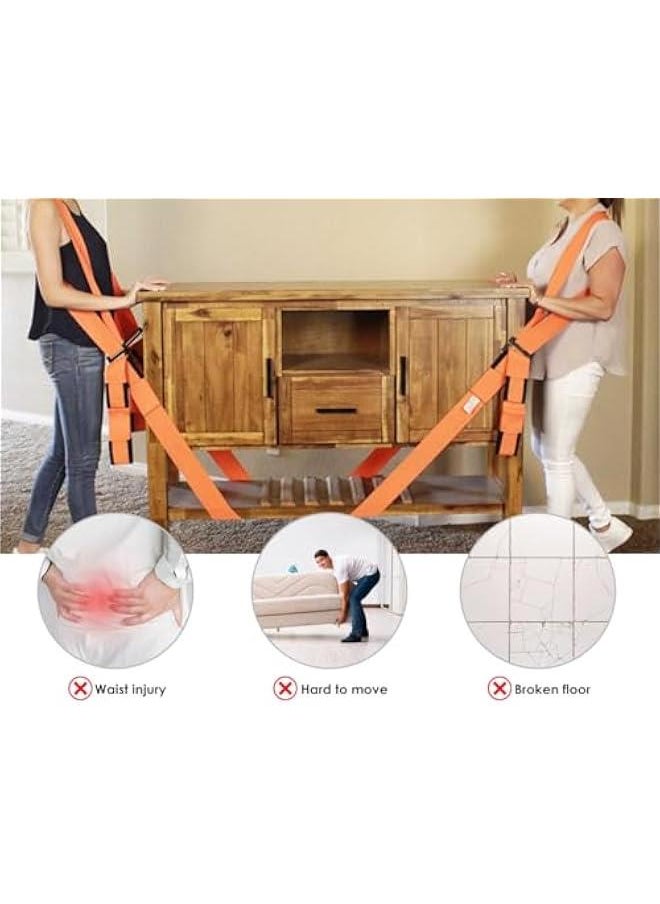 Moving Straps 2-Person Shoulder Lifting Straps for Moving Furniture, Mattresses, and Heavy Objects up to 1000 lbs