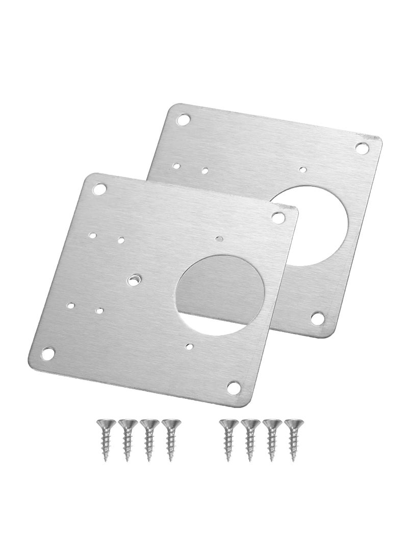 2 Packs Cabinet Hinge Repair Plate Kit, Hinge Repair for Cabinet Door, Hinge Repair Brackets, Fix The Hinged Stainless Steel Door Panels