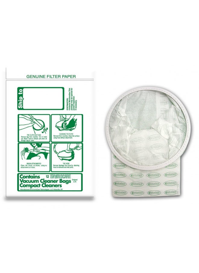 EnviroCare Replacement Vacuum Cleaner Dust bags Designed to Fit TriStar and Compact Canisters 12 pack