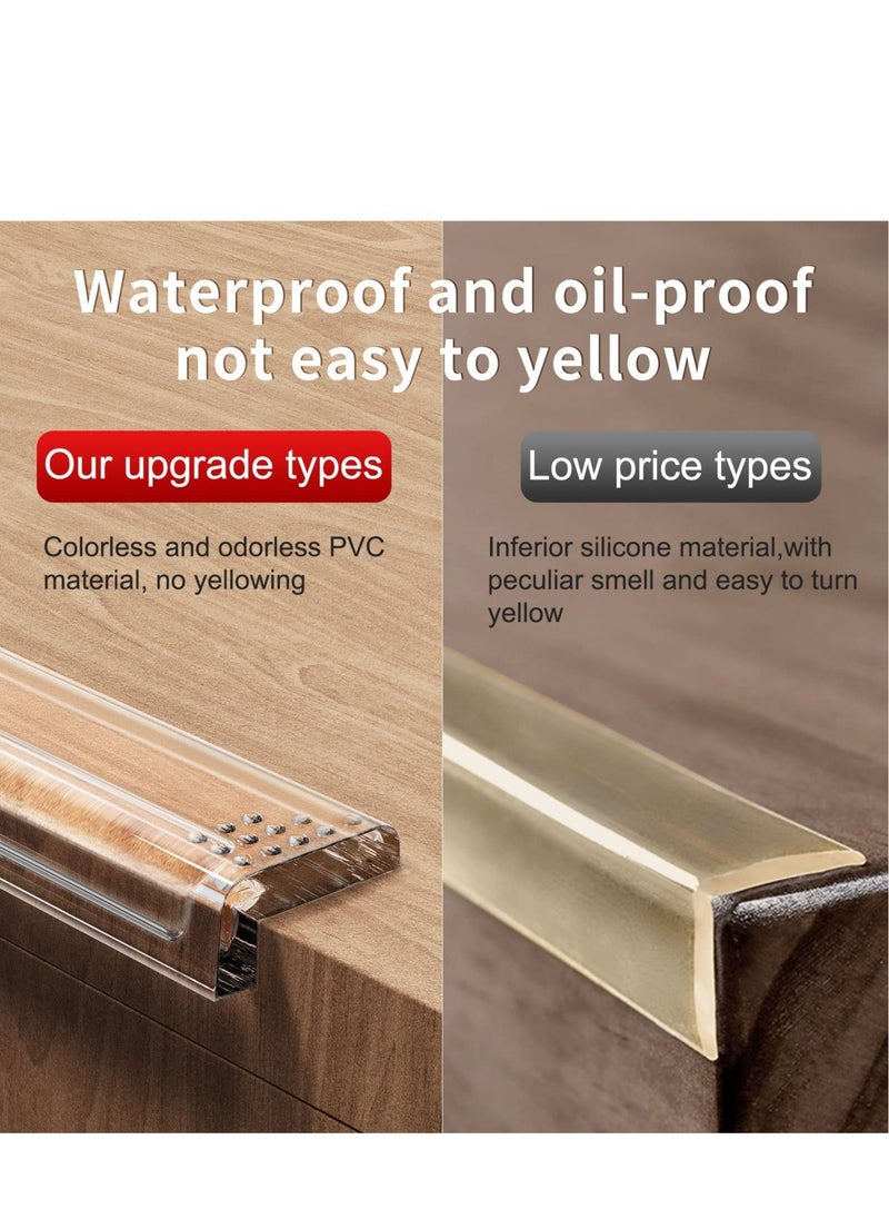 Edge Protectors, 4 Pcs Baby Safety Corner Protectors, Edge Protector Strip, Clear Adhesive Long Strip Table Corner Edge Guards, for Table Cabinets Drawers Furniture