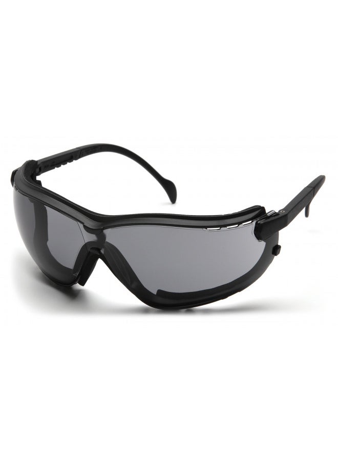 Pyramex Safety Pyramex V2G Safety Glasses, Black Frame/Gray Anti-Fog Lens