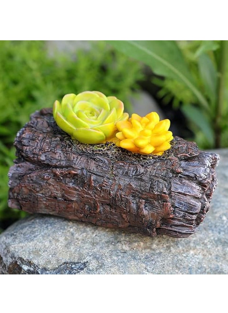 Hide a Spare Key Outdoor Waterproof Fake Branch, With Succulent Key Hider Safe Storage Box, Safe for Outdoor Garden or Yard, Geocaching, Outside Indoor Garden Ornament Decorative