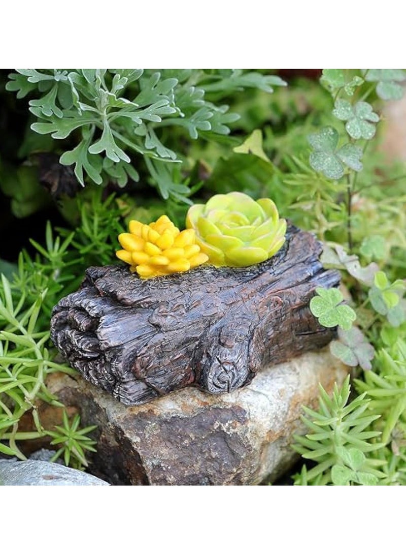 Hide a Spare Key Outdoor Waterproof Fake Branch, With Succulent Key Hider Safe Storage Box, Safe for Outdoor Garden or Yard, Geocaching, Outside Indoor Garden Ornament Decorative