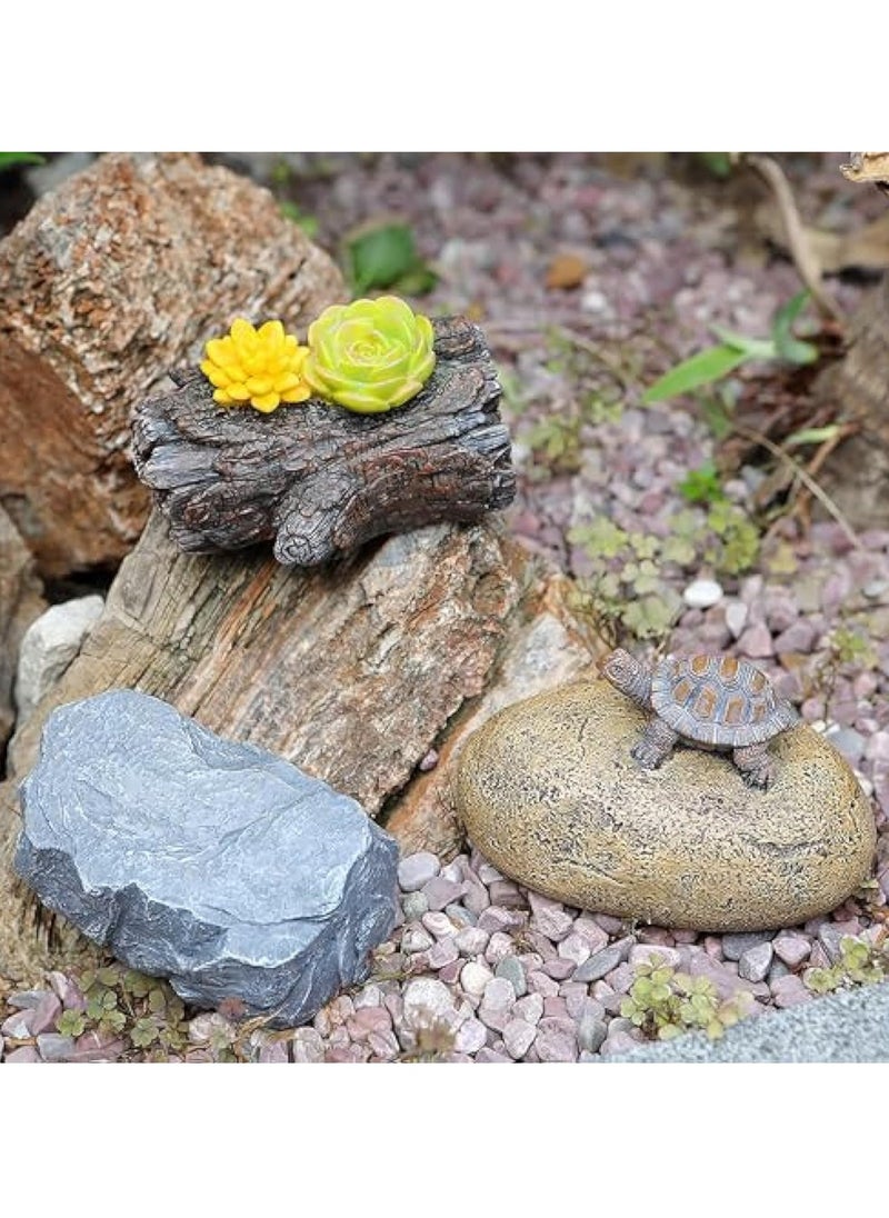 Hide a Spare Key Outdoor Waterproof Fake Branch, With Succulent Key Hider Safe Storage Box, Safe for Outdoor Garden or Yard, Geocaching, Outside Indoor Garden Ornament Decorative