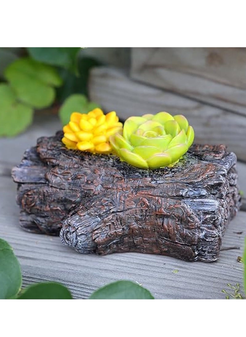 Hide a Spare Key Outdoor Waterproof Fake Branch, With Succulent Key Hider Safe Storage Box, Safe for Outdoor Garden or Yard, Geocaching, Outside Indoor Garden Ornament Decorative