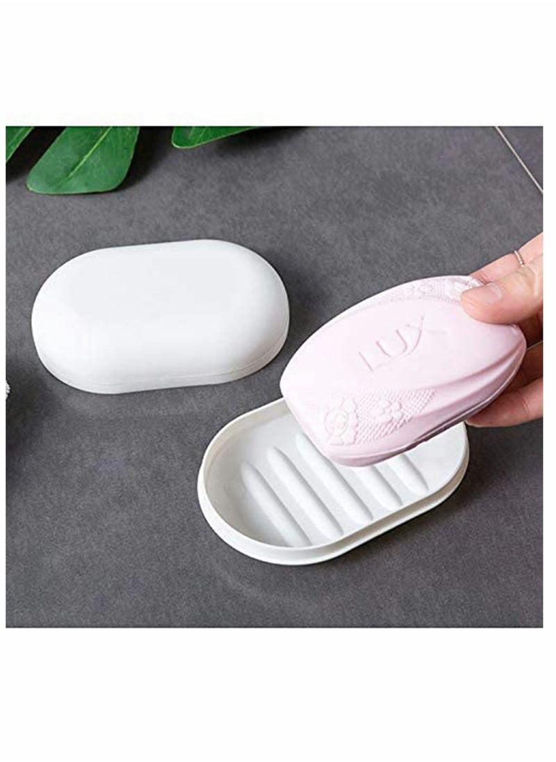 2Pack Soap Dish Travel Soap Box Soap Container Container Soap Tray, Soap Box Case, Holder for Sponges Hand Soap Dish Perfect for Gift, Travel Blue White