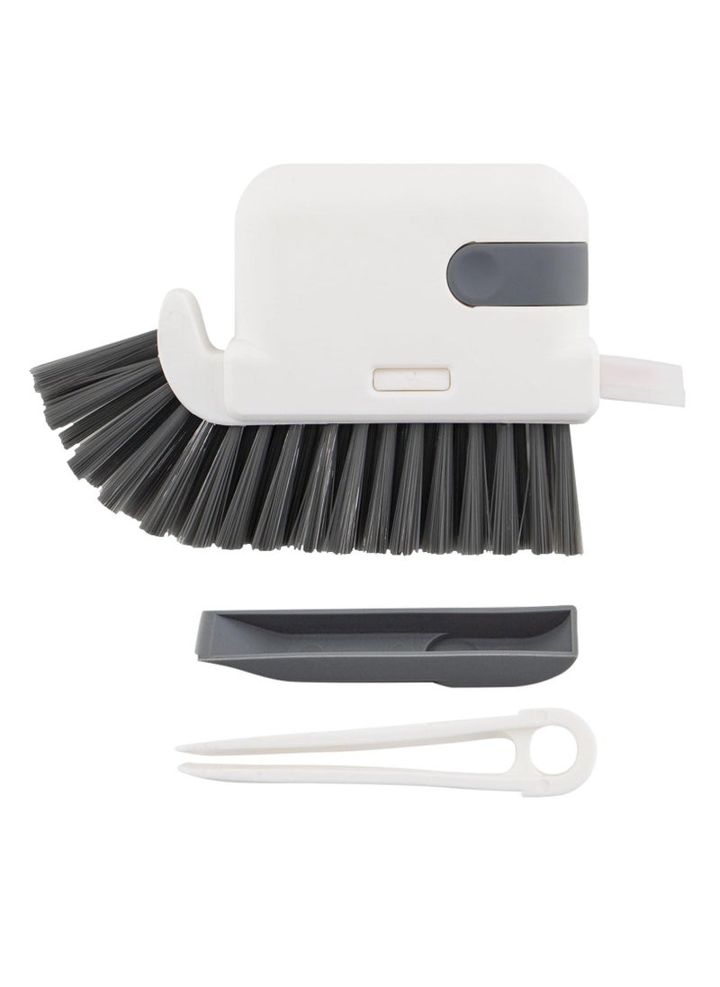 Crevice Cleaning Brush, 2 Pack 3 in 1 Hand-held Groove Gap Cleaning Brush Tools, Window or Sliding Door Track Cleaner for Window Track, Shower, Kitchen, Sink, Corner, Floor Lines