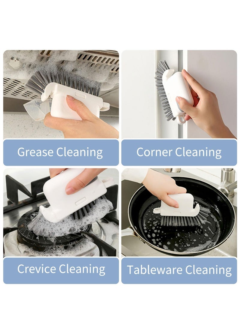 Crevice Cleaning Brush, 2 Pack 3 in 1 Hand-held Groove Gap Cleaning Brush Tools, Window or Sliding Door Track Cleaner for Window Track, Shower, Kitchen, Sink, Corner, Floor Lines