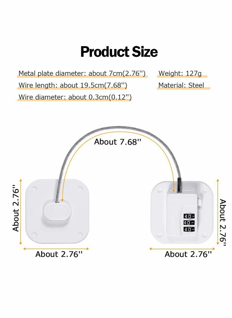 Refrigerator Lock Combination with Digital Password, Easy to Install Child Safety Cabinet Lock for Kitchen Cabinet Lock