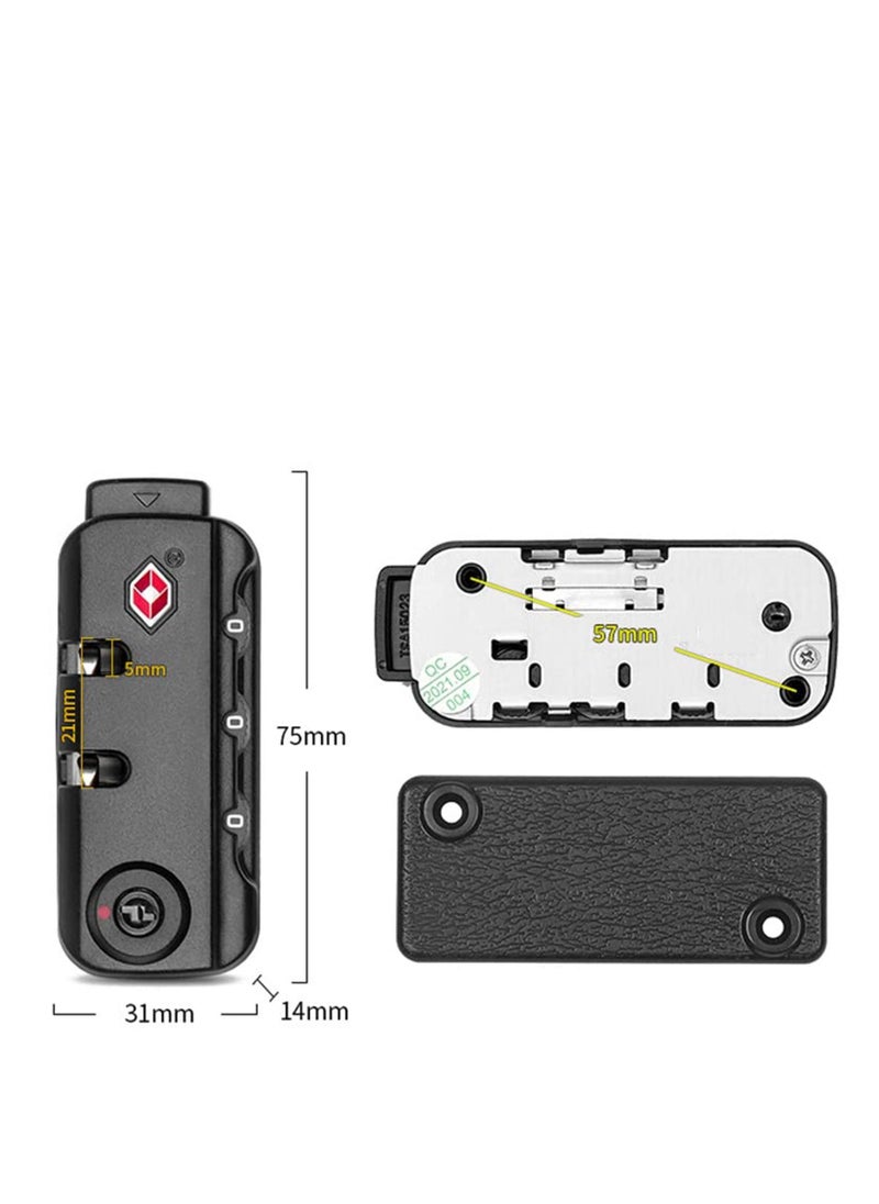 TSA007 Security Lock Padlock Luggage Travel Lock and 3 Digits Self Setting A Variety of Different Combinations Luggage Bag Travel Security Code Lock