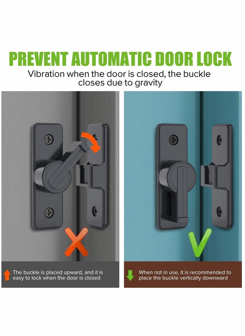 90 Degree Right Angle Door Lock, Heavy Duty Flip Door Latch Bolt Lock cam Lock Door and Window Push-Pull Lock Rod Bolt barn Push-Pull Door Lock