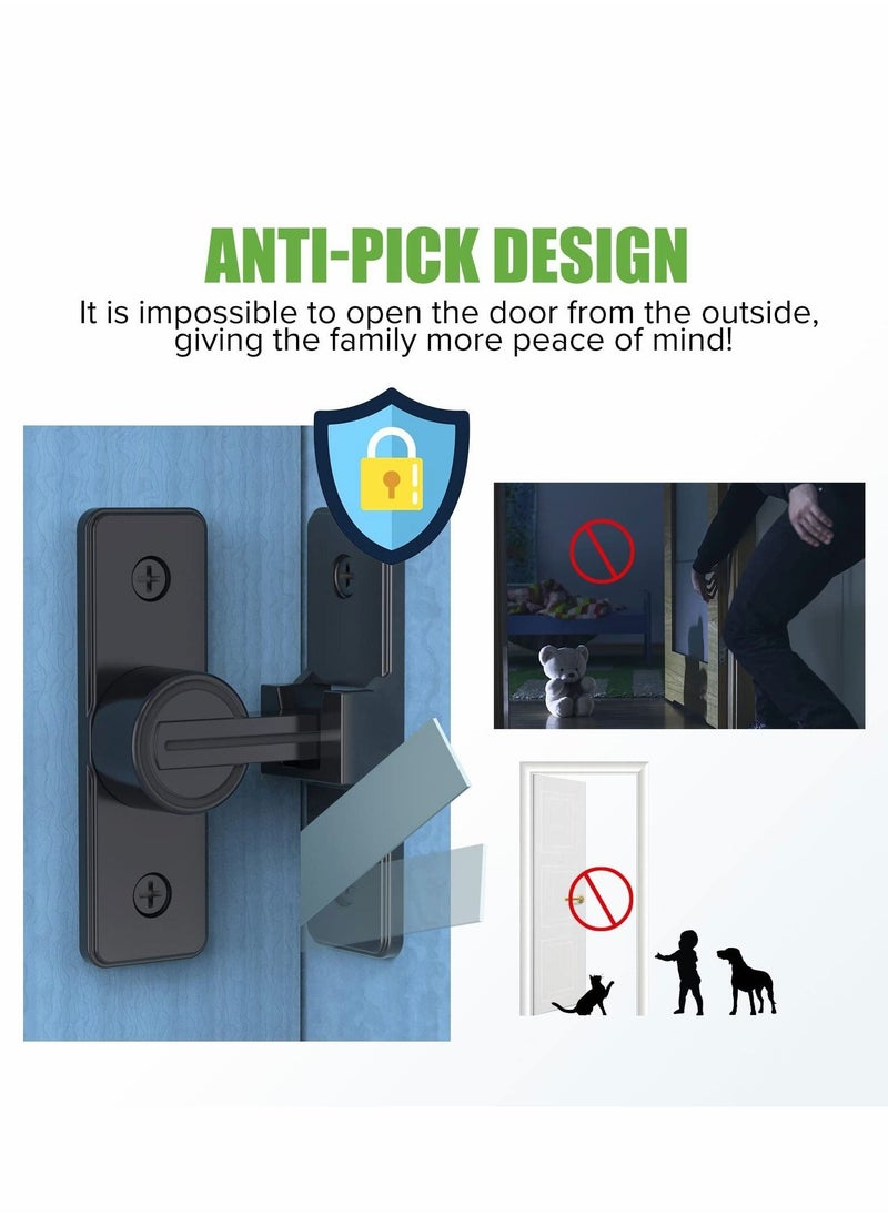 90 Degree Right Angle Door Lock, Heavy Duty Flip Door Latch Bolt Lock cam Lock Door and Window Push-Pull Lock Rod Bolt barn Push-Pull Door Lock