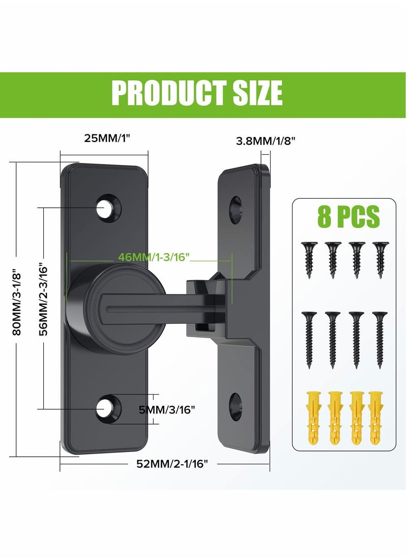 90 Degree Right Angle Door Lock, Heavy Duty Flip Door Latch Bolt Lock cam Lock Door and Window Push-Pull Lock Rod Bolt barn Push-Pull Door Lock