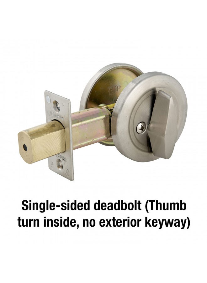 Master Lock DSC0532D Commercial One-Sided Cylinder Deadbolt, Satin Chrome