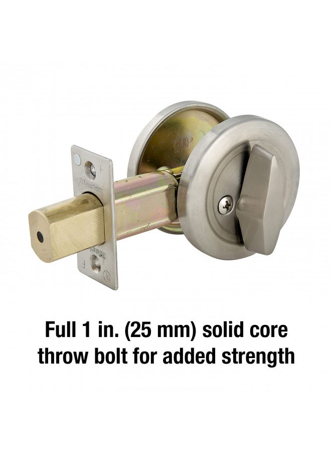 Master Lock DSC0532D Commercial One-Sided Cylinder Deadbolt, Satin Chrome