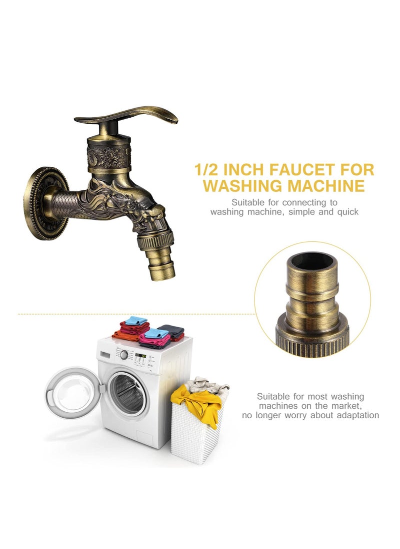 Brass Basin Taps Zinc Alloy Antique Faucet Vintage Brass Wall Mounted Water Faucet European antique faucet Classic Antique Sink Tap for Kitchen Bathroom Washing Machine and Outdoor Garden