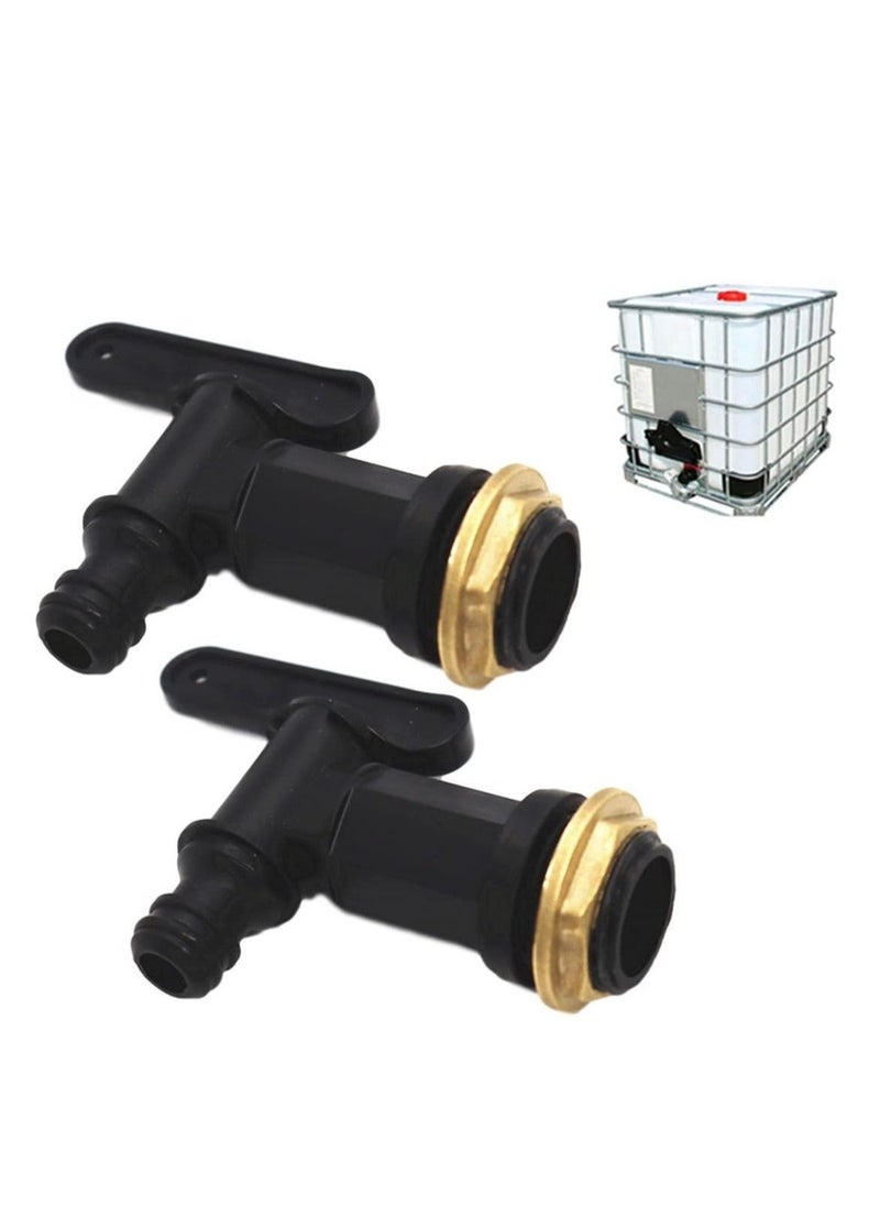 Water Tap Hosepipe Rain Barrel 3/4 Thread Tank Valve Adapter Ton Barrel Accessories Plastic Snap Fit Water Rain Barrel Tap for Home Garden Water Connectors