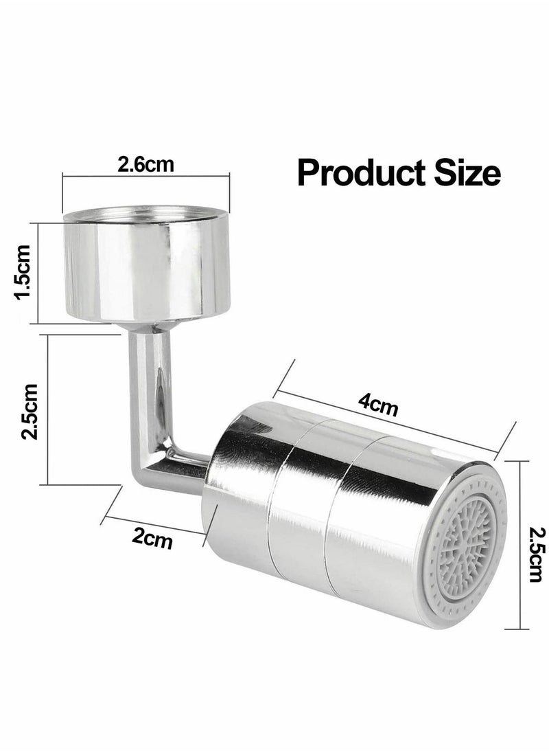 Splash Filter Faucet, Universal 720° Rotatable Faucet Sprayer Head Oxygen-Enriched Foam with 2 Water Outlet Modes 4-Layer Net Filter