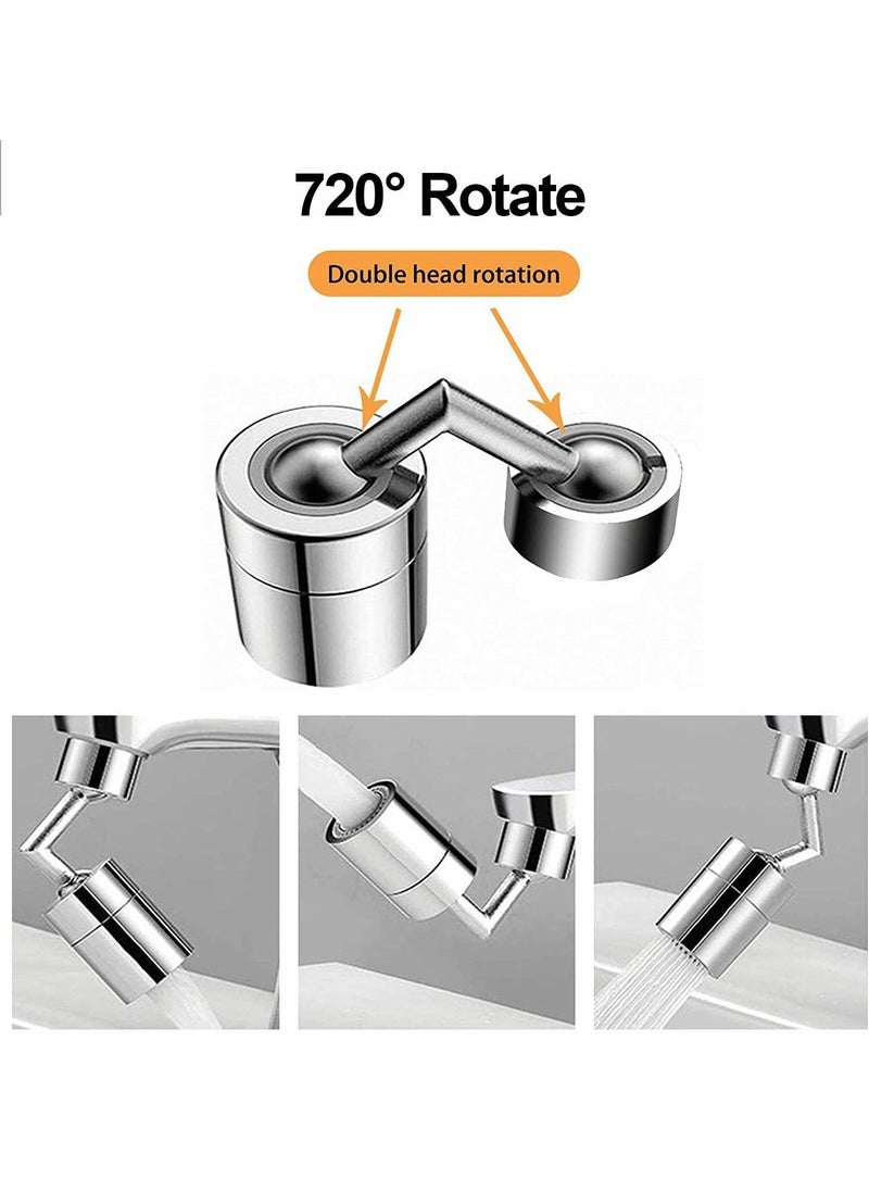 Splash Filter Faucet, Universal 720° Rotatable Faucet Sprayer Head Oxygen-Enriched Foam with 2 Water Outlet Modes 4-Layer Net Filter