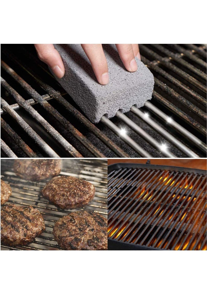 Griddle Grill Cleaning Brick Block - Pumice Cleaner Stone Tool - Cleaning Flat Top Grills or Griddles, Grills Grate - Removes Stubborn Grime for Restaurant, Outdoor, Home and Kitchen (4Pack)