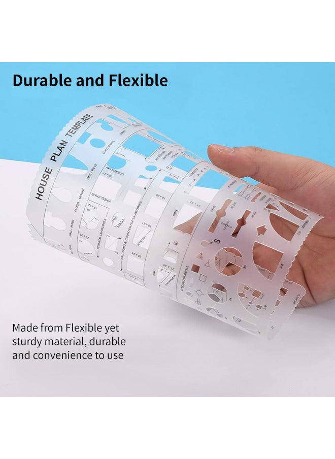 Sooez Architectural Templates, House Plan Template, Interior Design Template, Furniture Template, Drawing Template Kit, Drafting Tools and Supplies, Template Architecture Kit, 1/4 Scale