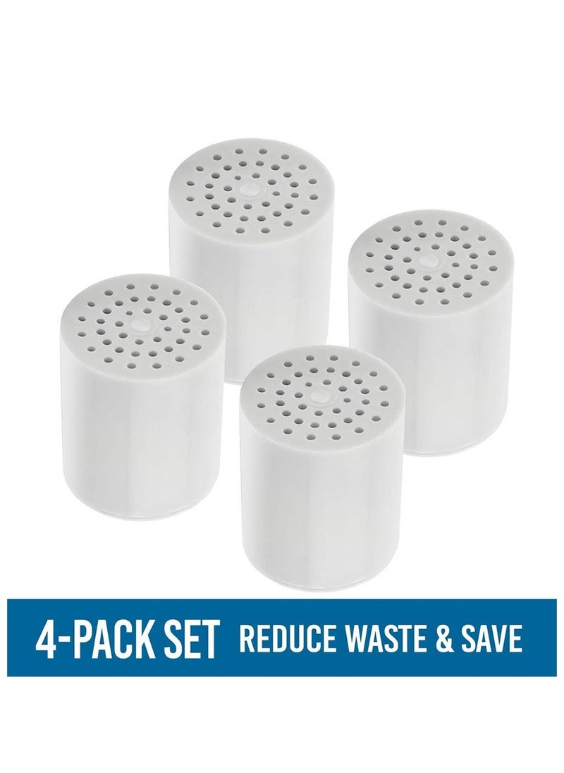 15 Stage Shower Filter Replacement Cartridge, Shower Filter for Hard Water, 4 Pack High Output Universal Replacement Filter Cartridge, Remove Chlorine Heavy Metals and Other Sediments