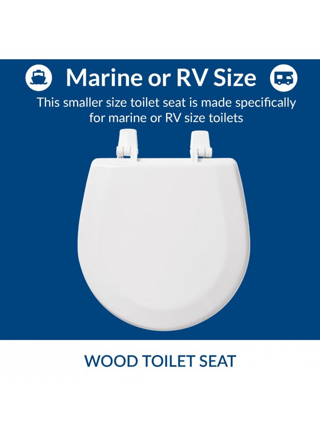 Bemis TC50TTA 000 MARINE Toilet Seat, Durable Enameled Wood, 14.88