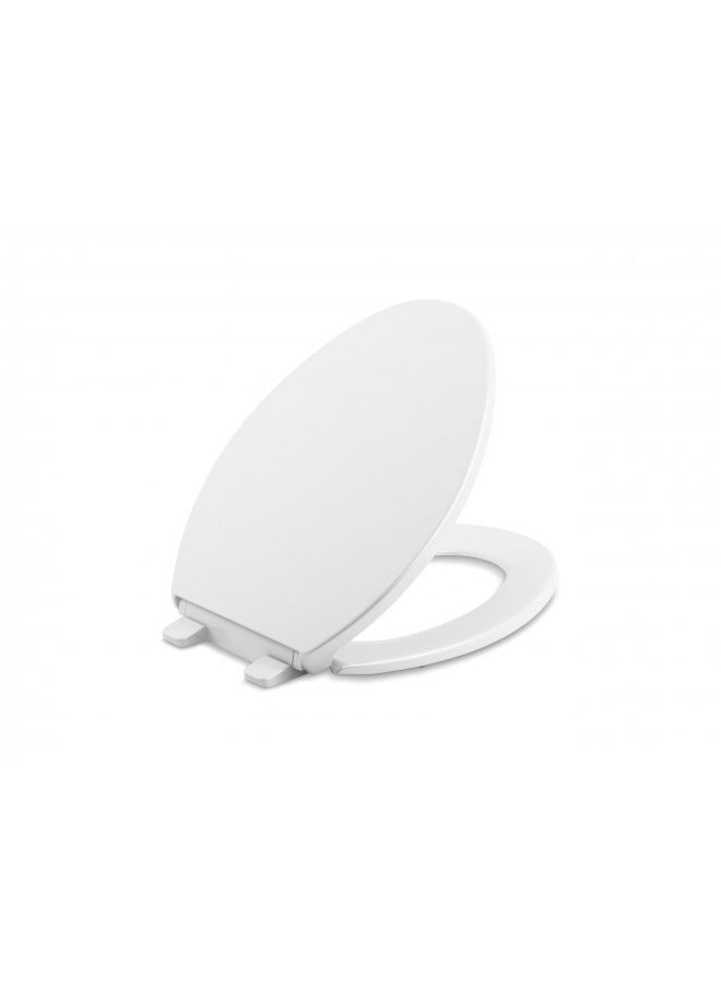 Kohler K-4774-0 Brevia Elongated White Toilet Seatwith Quick-Release Hinges And Quick-Attach Hardware For Easy Clean