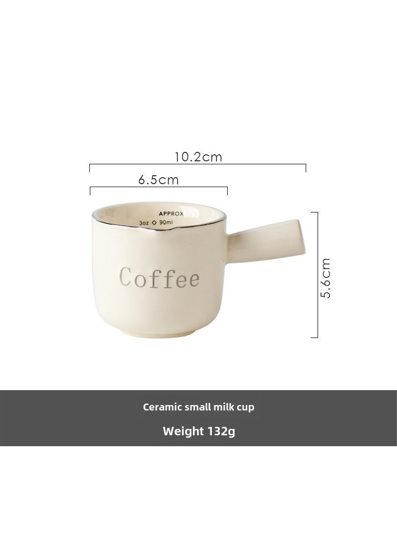 Creative Ceramic Mini Milk Jug with Scale HandleCeramic small milk tank Ceramic small milk tank