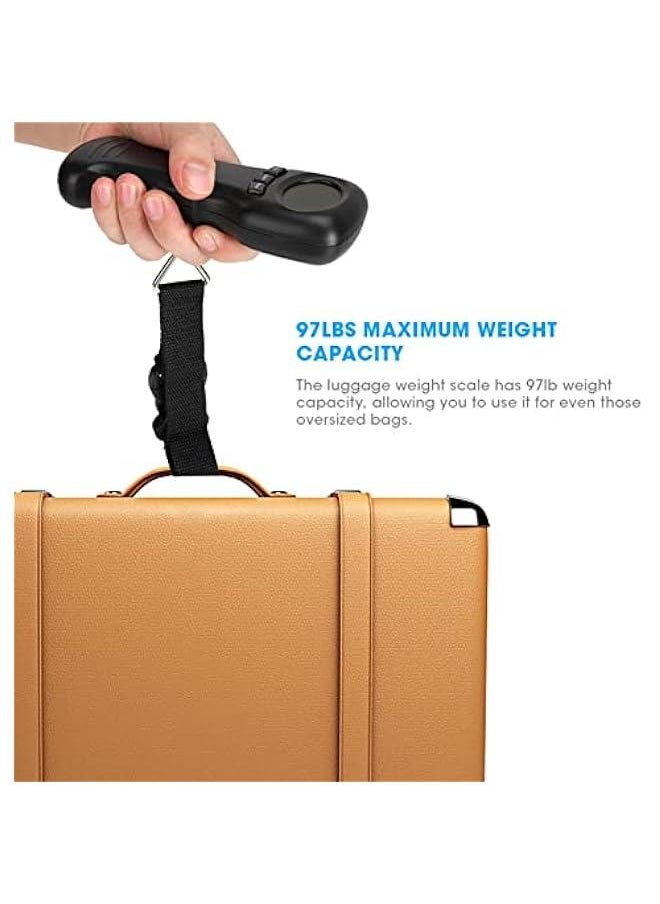 Ocs?8 50Kg/110Lb Portable Travel Hanging Luggage Scale Electronic Weight with LCD Digital Display , Luggage Scale , Auto Lock Reading After Weighing , Electronic Weight Luggage Scale LCD Electronic