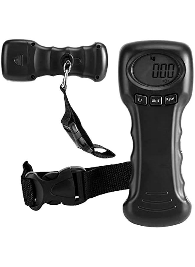 Ocs?8 50Kg/110Lb Portable Travel Hanging Luggage Scale Electronic Weight with LCD Digital Display , Luggage Scale , Auto Lock Reading After Weighing , Electronic Weight Luggage Scale LCD Electronic