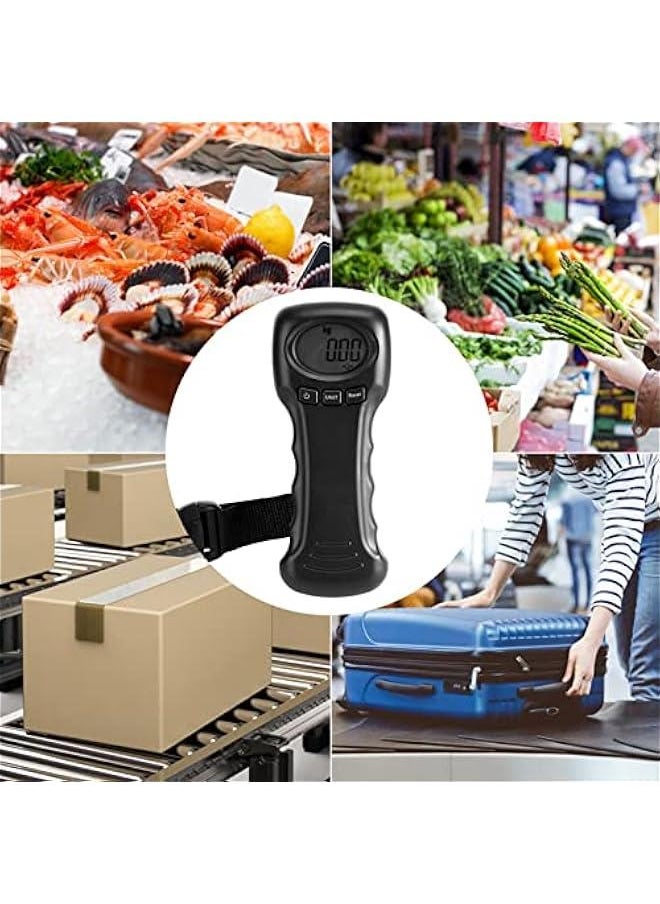 Ocs?8 50Kg/110Lb Portable Travel Hanging Luggage Scale Electronic Weight with LCD Digital Display , Luggage Scale , Auto Lock Reading After Weighing , Electronic Weight Luggage Scale LCD Electronic