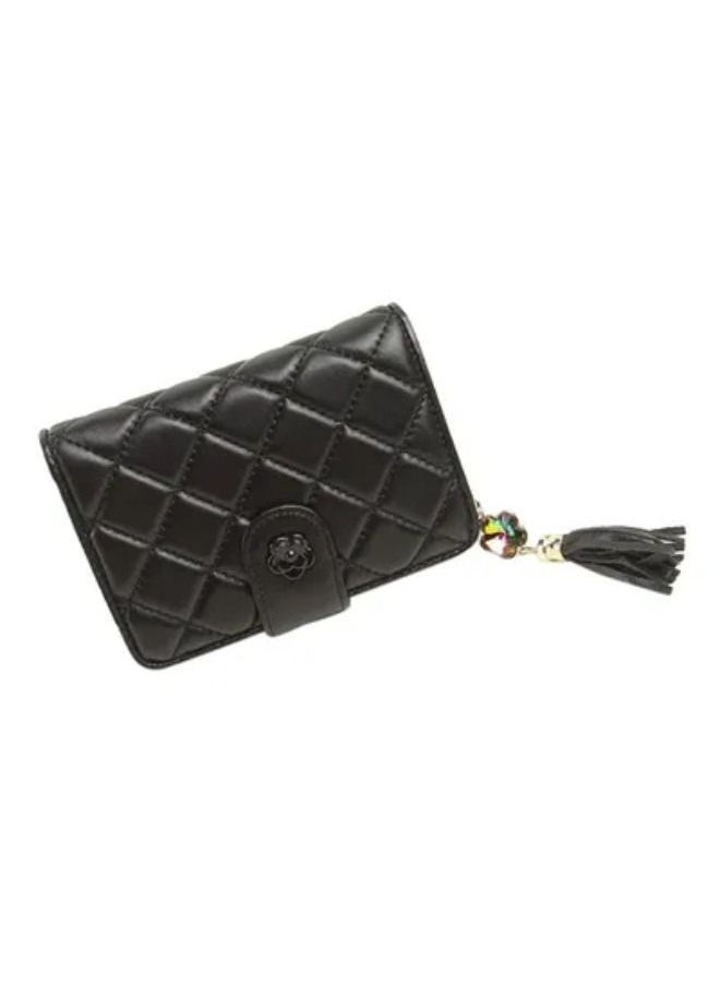 Quilted Tassel Decoration Hasp Wallet