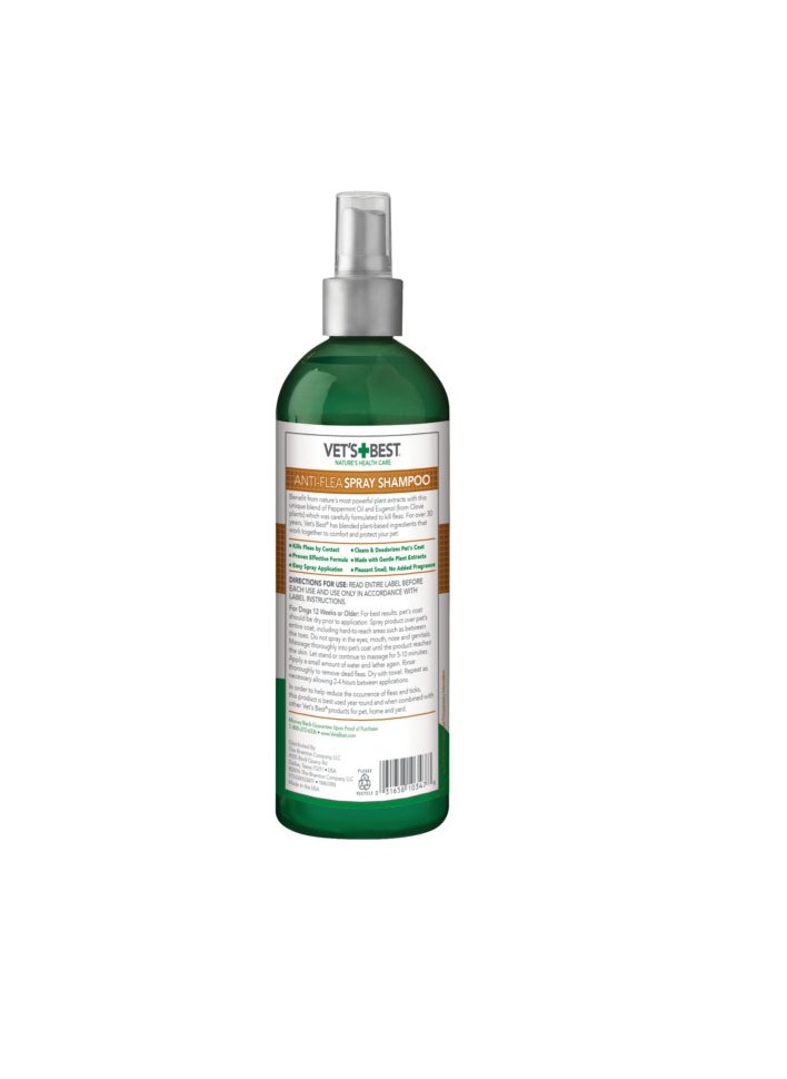 Vet’s Best Natural Anti-Flea Easy Spray Shampoo (16 oz)