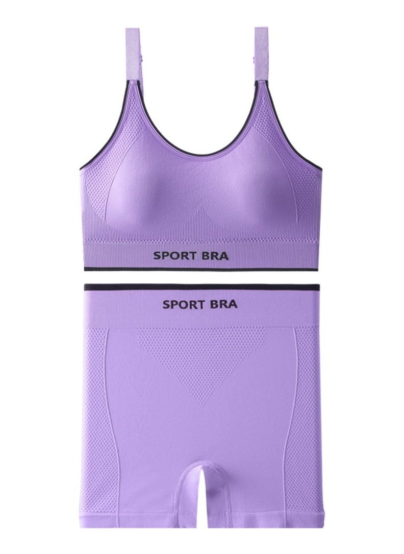 3-Pack Sportswear Set with Sports Bra and Wide Briefs in White, Black, and Purple