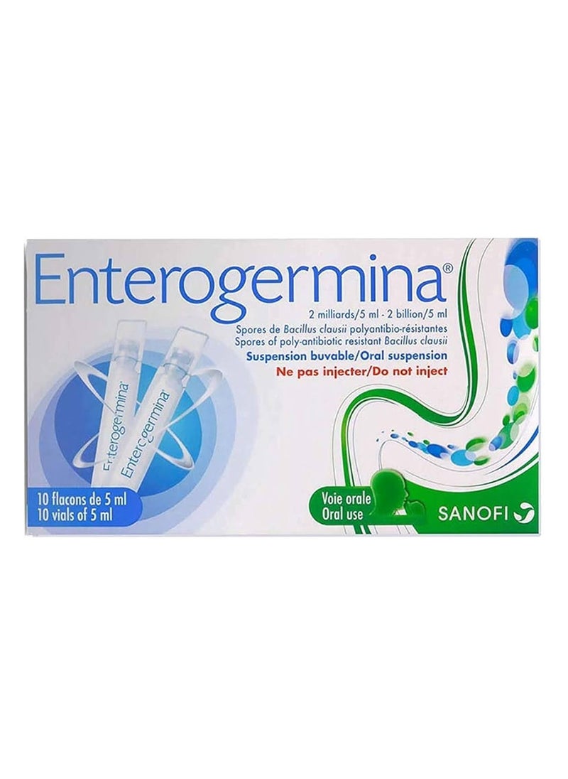 Enterogermina 2 Billion/5 mL Suspension Vials 10's