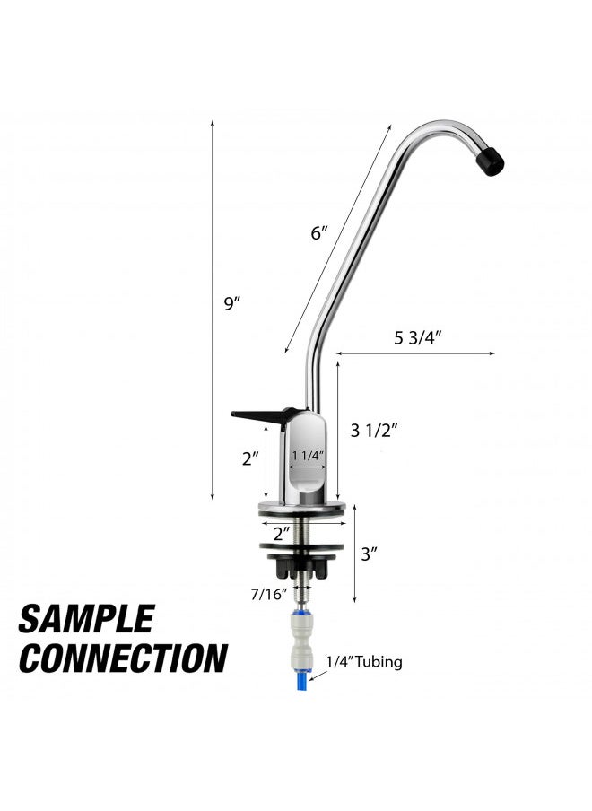 iSpring GB1 Lead-Free Reverse Osmosis Filter Drinking Water, Standard Non-Air Gap RO Faucet, Chrome 2