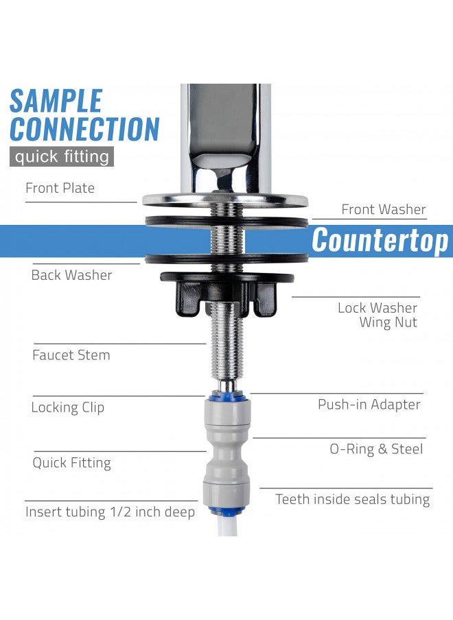 iSpring GB1 Lead-Free Reverse Osmosis Filter Drinking Water, Standard Non-Air Gap RO Faucet, Chrome 2