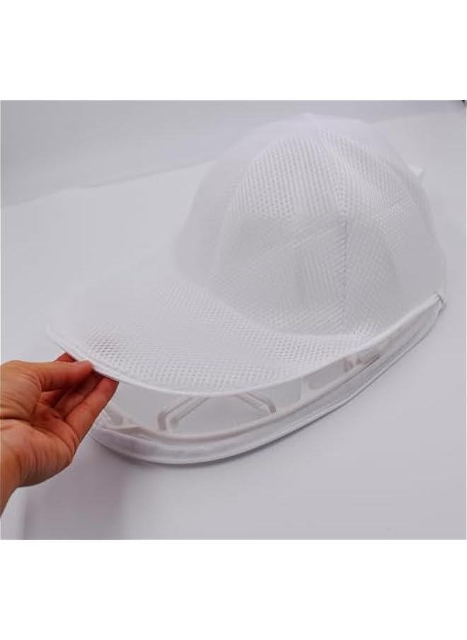 Hat Washer Cage for Washing Machine,Baseball Cap Hat Washing Cage,Hat Laundry Cage Bag for Washer (White)