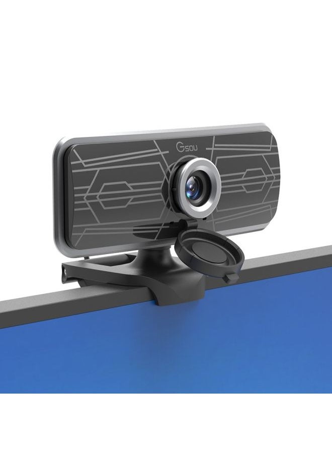 Gsou T16s 1080P HD Webcam with Cover Built-in Microphone for Online Classes Broadcast Conference Video