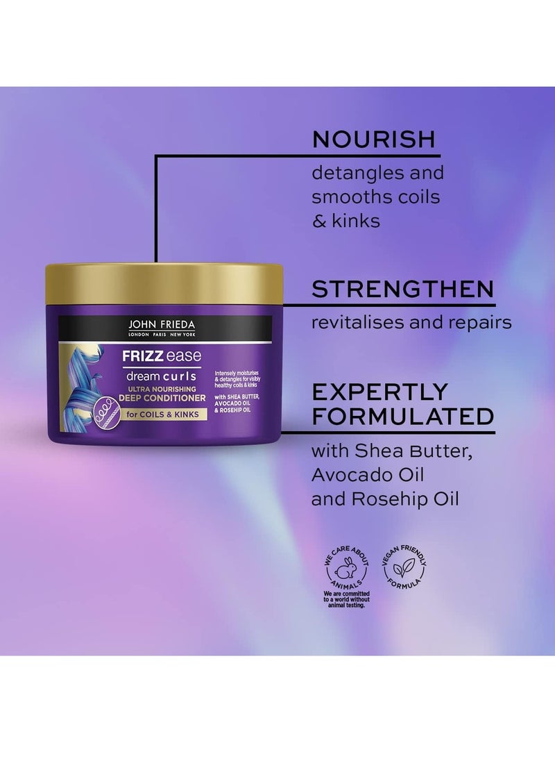 Frizz Ease Dream Curls Ultra Nourishing Deep Conditioner 230ml Conditioner for Curly Hair Anti Frizz Hair Mask