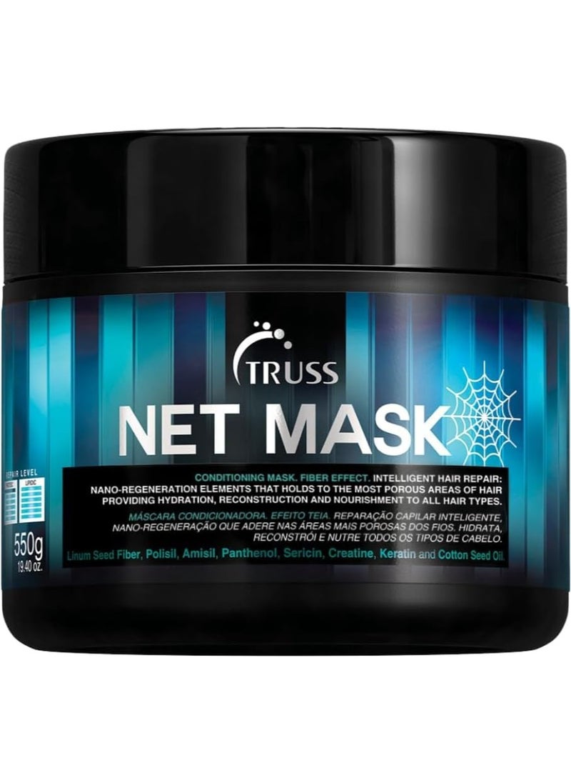 Truss Net Mask - Hydrating Hair Treatment, Fiber Effect for Intense Repair - Nano-Regeneration for Porous, Damaged Hair - Deep Nourishment & Intelligent Hair Repair - 550 G