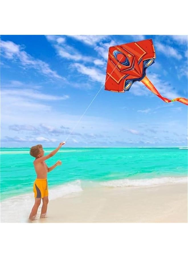2 Pack Kites, Dinosaur Kite and Airplane Kite for Kids and Adults with 328ft Kite String Beach Games Outdoor Activities