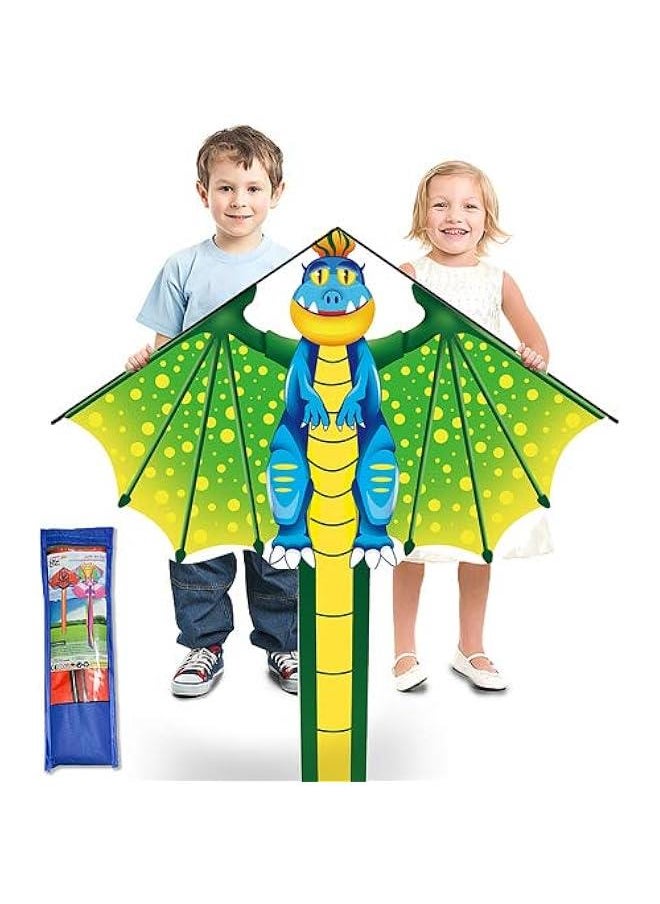 2 Pack Kites, Dinosaur Kite and Airplane Kite for Kids and Adults with 328ft Kite String Beach Games Outdoor Activities