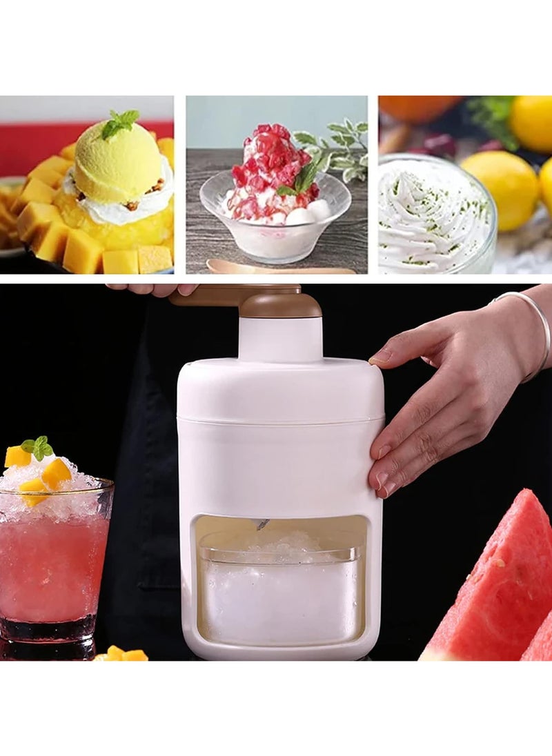 Snow Cone Ice Shaving Machine Manual Hand Crank Machine, Shaved Ice Maker Machine for Home, Ice Shaver Hand Crank