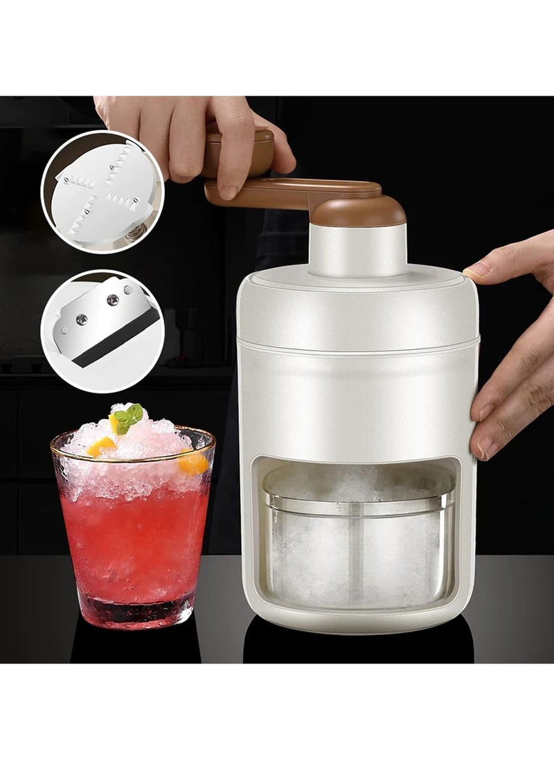 Snow Cone Ice Shaving Machine Manual Hand Crank Machine, Shaved Ice Maker Machine for Home, Ice Shaver Hand Crank