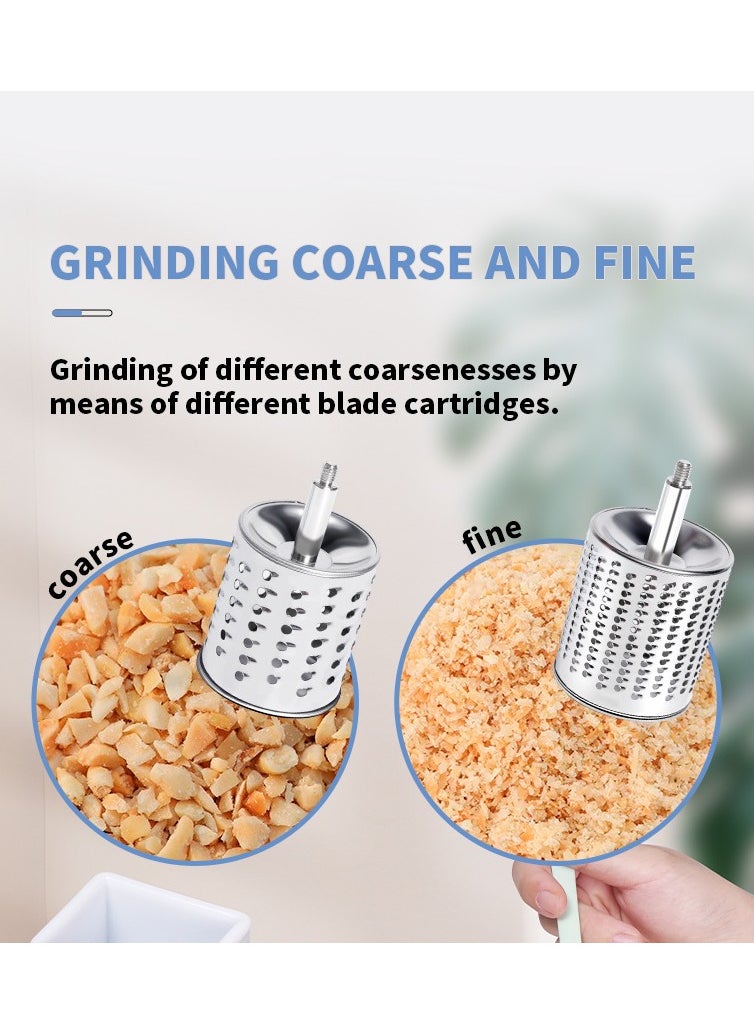 Hand peanut grinder, cheese shredding nut grinder, multi-function drum grinder