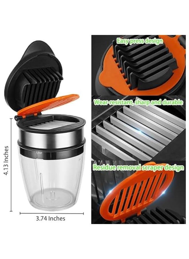 Cup Slicer, Fruit Cutter, Fruit Slicer, Strawberry Slicer, Egg Cutter, Banana Slicer, Kiwi Cutter Heavy Duty Stainless Steel for Soft Fruit, Quickly Making Fruit Vegetable Salad