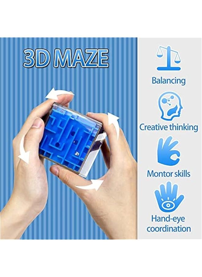 10 Pack Maze Puzzle Cubes, 3D Maze Magic Cube Bulk Brain Teasers for Kids and Adults Educational Puzzle Boxes, Kids Party Favors & Classroom Prizes Maze Puzzles Toys, Color Random(Not Money Maze)