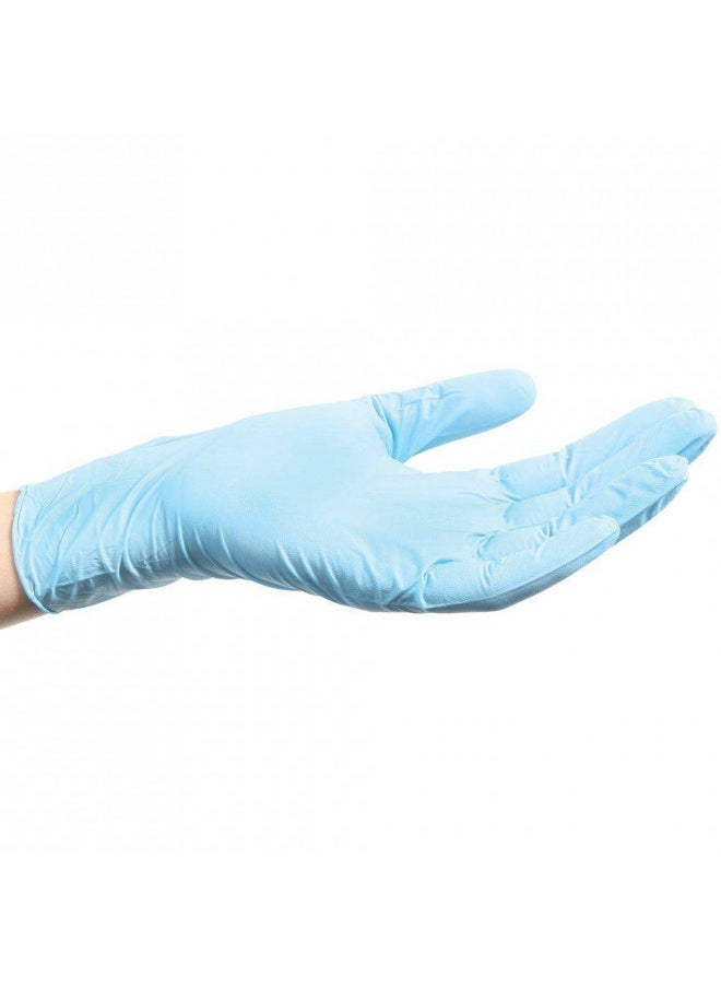 ForPro Disposable Nitrile Gloves, Chemical Resistant, Powder-Free, Latex-Free, Non-Sterile, Food Safe, 4 Mil, Blue, Small, 100-Count